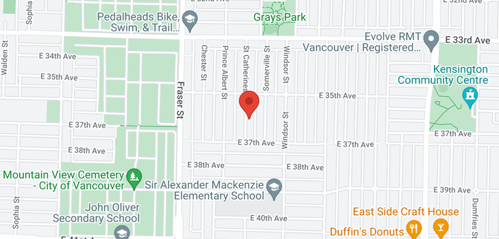 map of 5260 ST. CATHERINES STREET